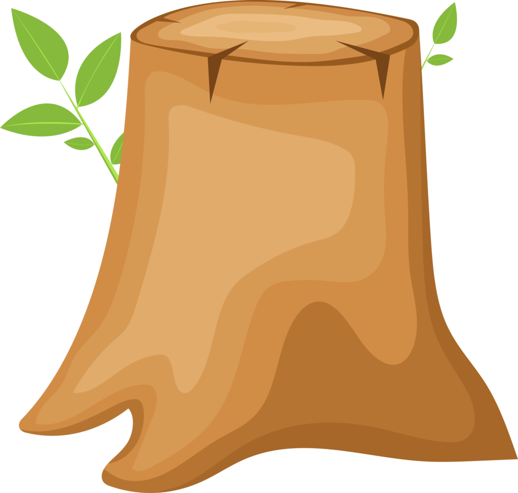 Trunk stump clipart design illustration png