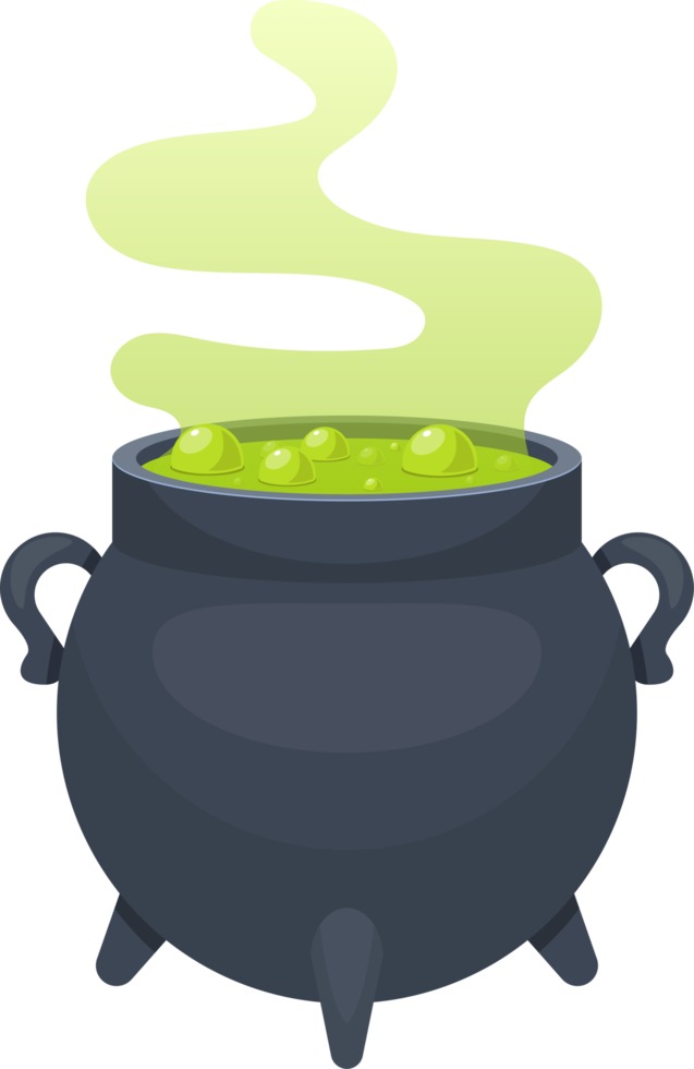 Witch cauldron clipart design illustration png