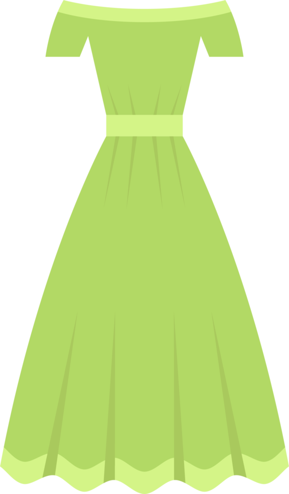 Dress in flat design clipart illustration 9385498 PNG