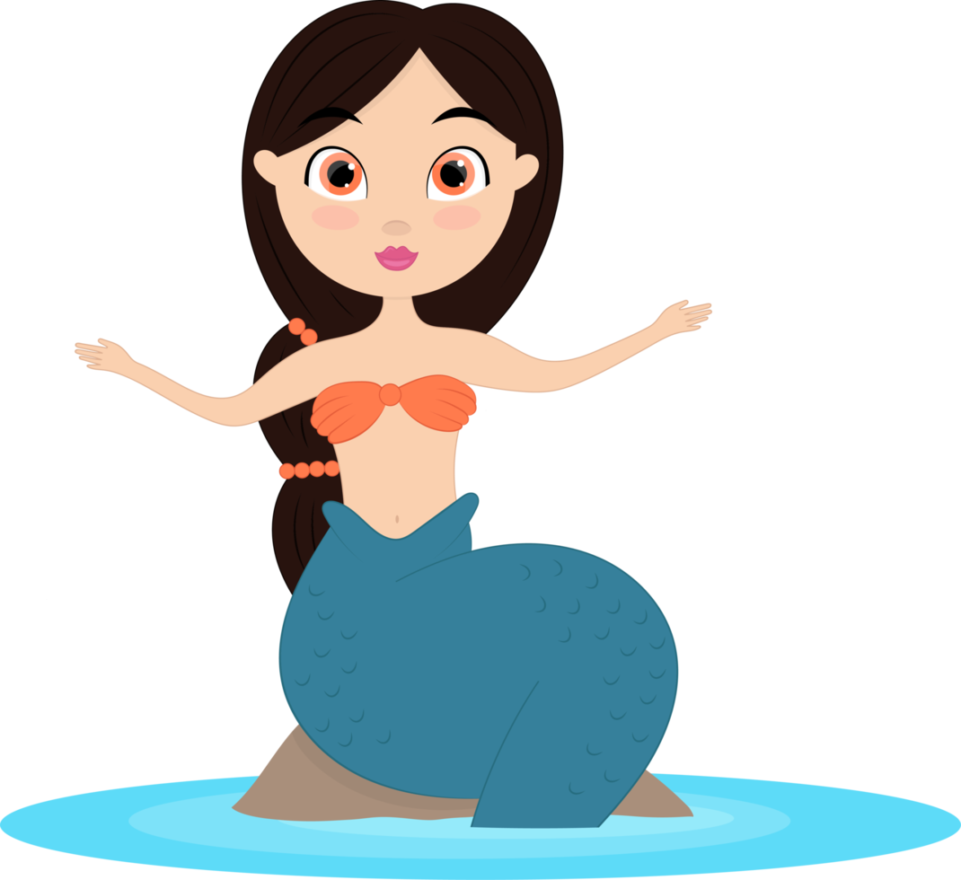 Mermaid clipart design illustration png