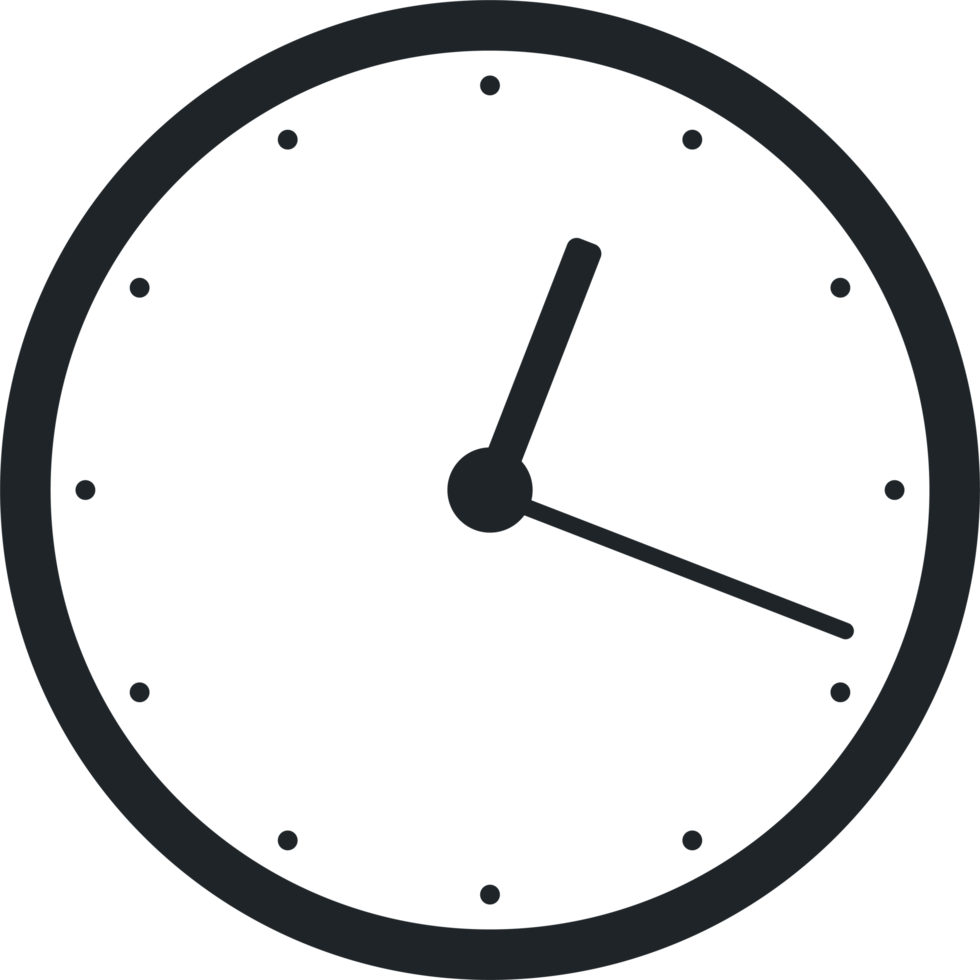 Clock icon clipart design illustration png