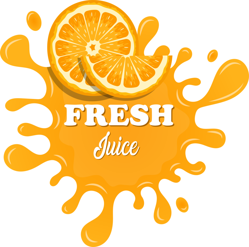 Fruit juice splashes clipart design illustration png