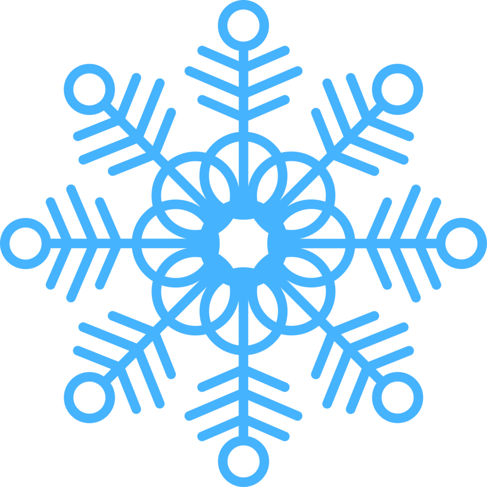 ilustração de design de clipart de flocos de neve png