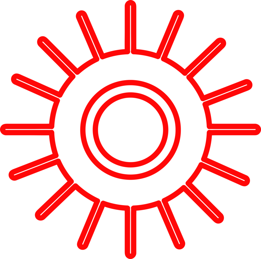 Sun icon sign symbol design png