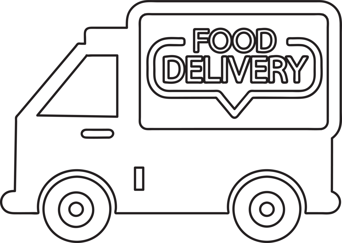 disegno di simbolo del segno dell'icona di consegna del cibo png