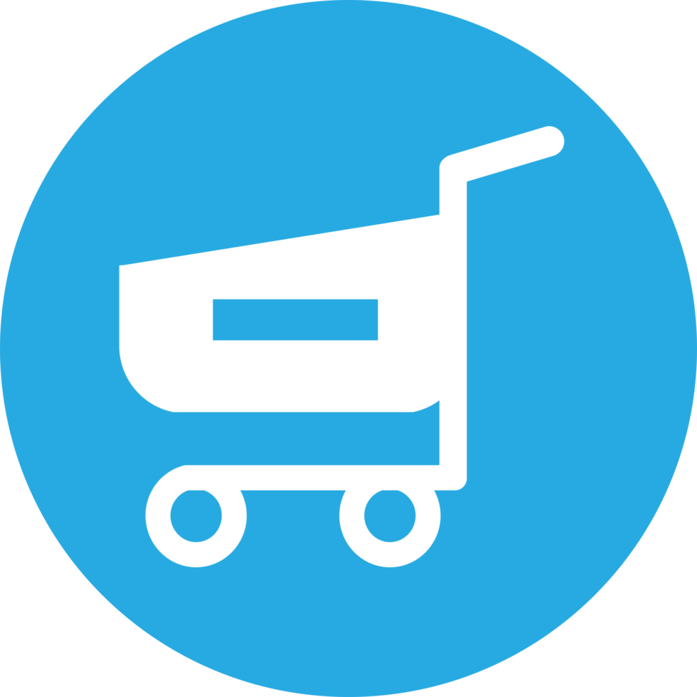 diseño de signo de icono de carrito de compras png