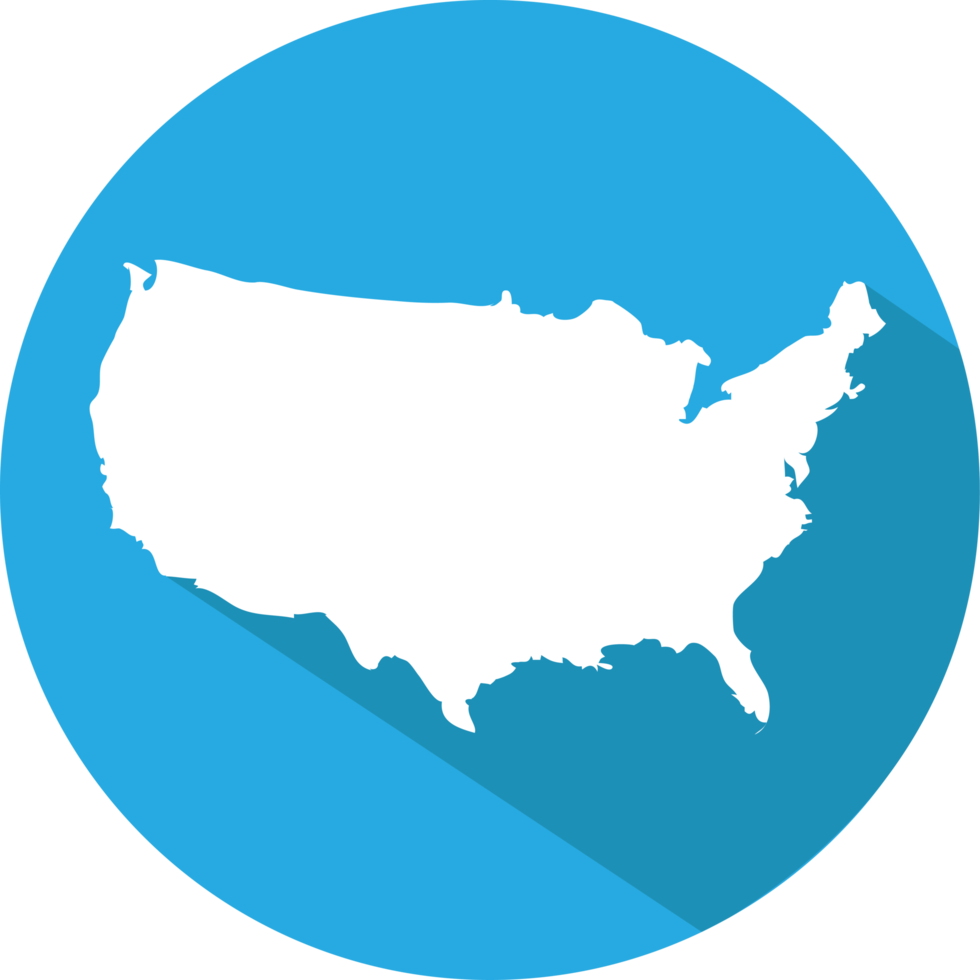 USA map icon sign symbol design png