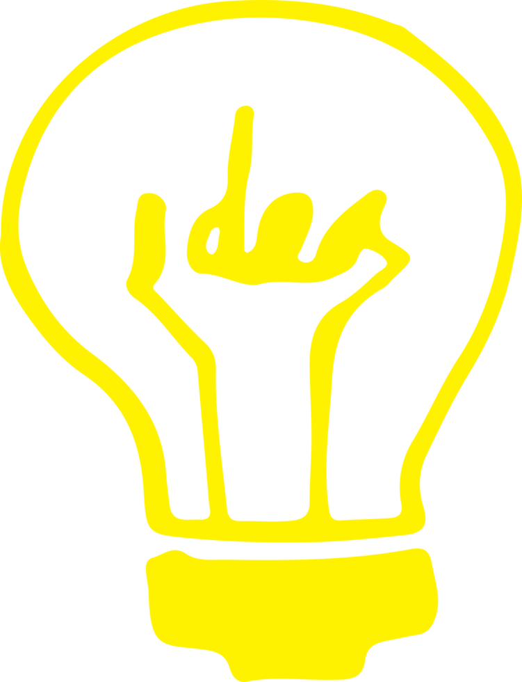 Drawing light bulb icon sign symbol design png