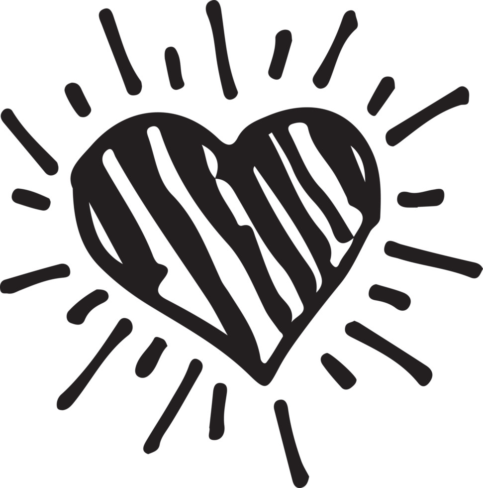 Hand drawn Heart icon sign symbol design 9385898 PNG