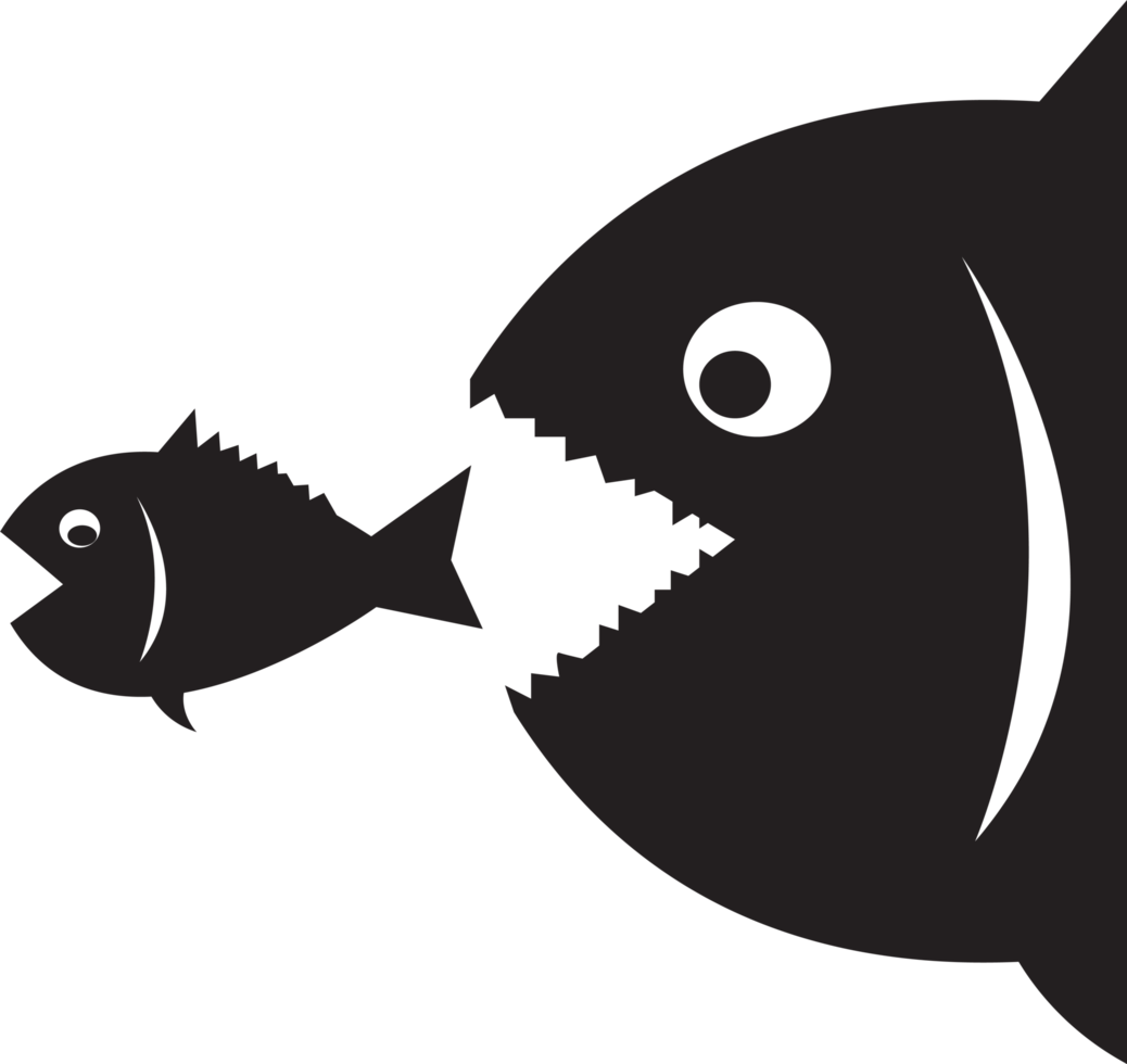 big fish eat little fish icon png