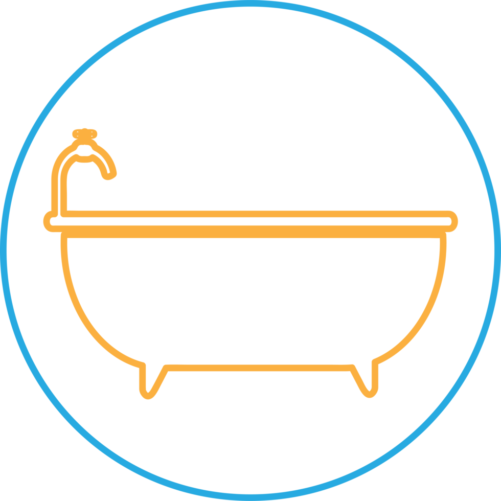 Bathtub icon sign symbol design png