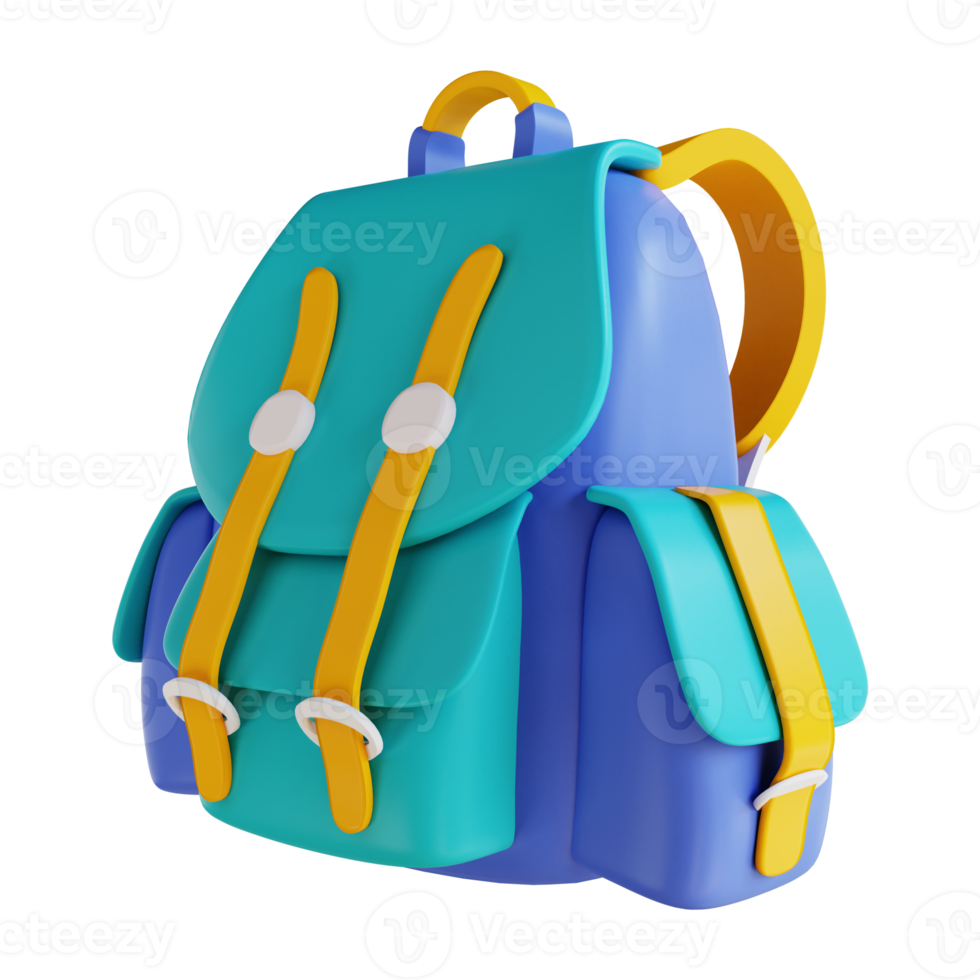 3D illustration backpack png