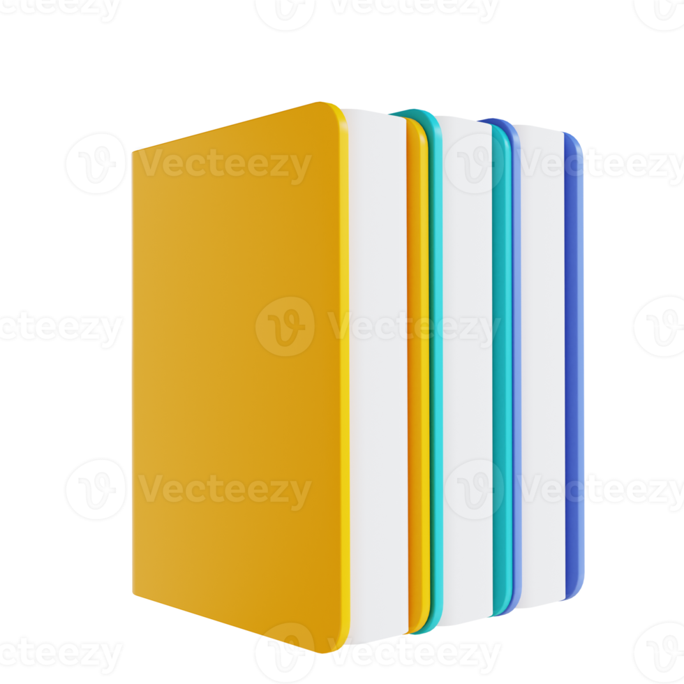 3D illustration books png