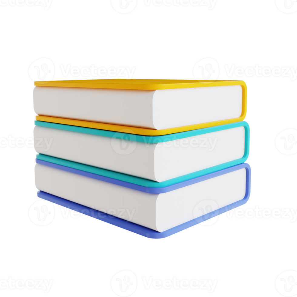3D illustration books png
