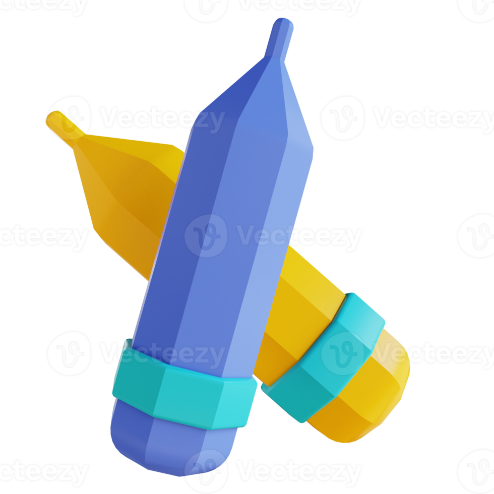3D illustration pencil png