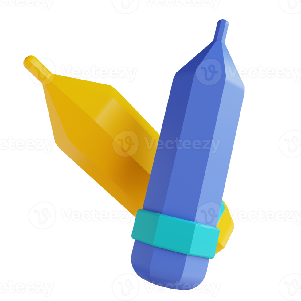 3D illustration pencil png