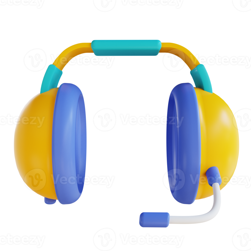 3D illustration headset png