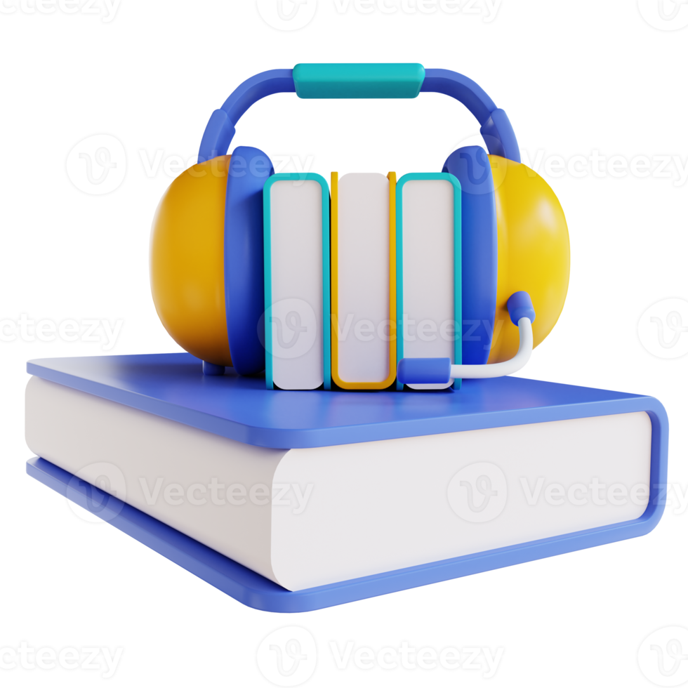 3D illustration audio book 9386199 PNG
