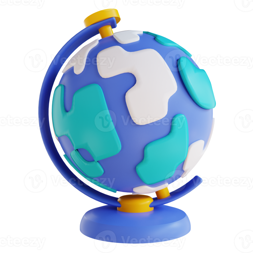 Globe d'illustration 3D png