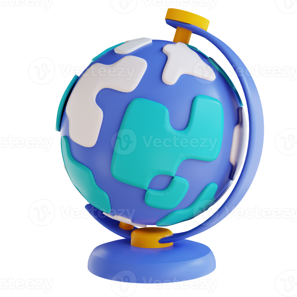 Globe d'illustration 3D png