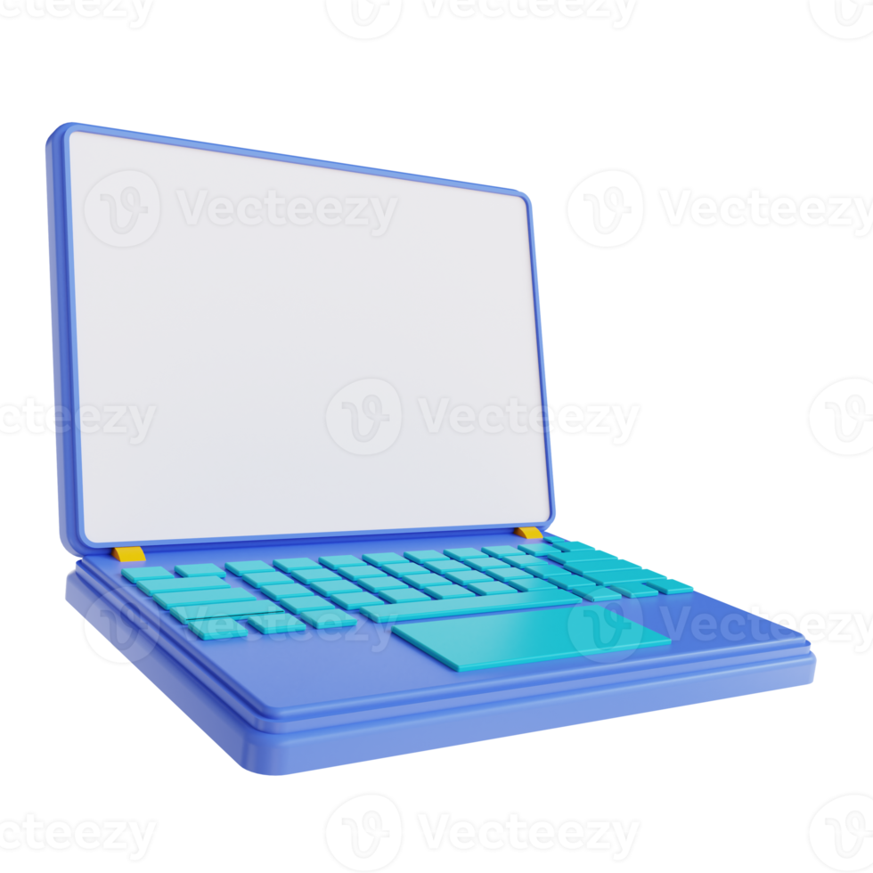 3D illustration laptop png