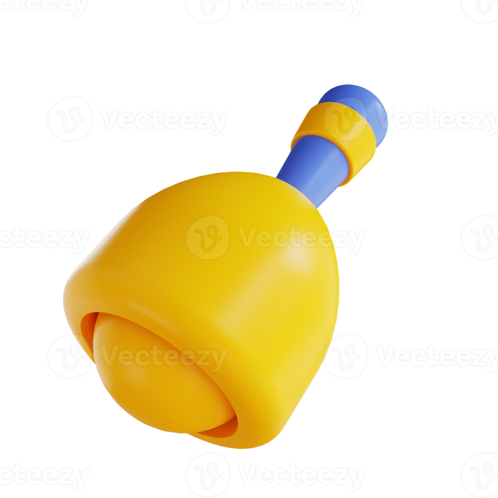 3D illustration school bell png