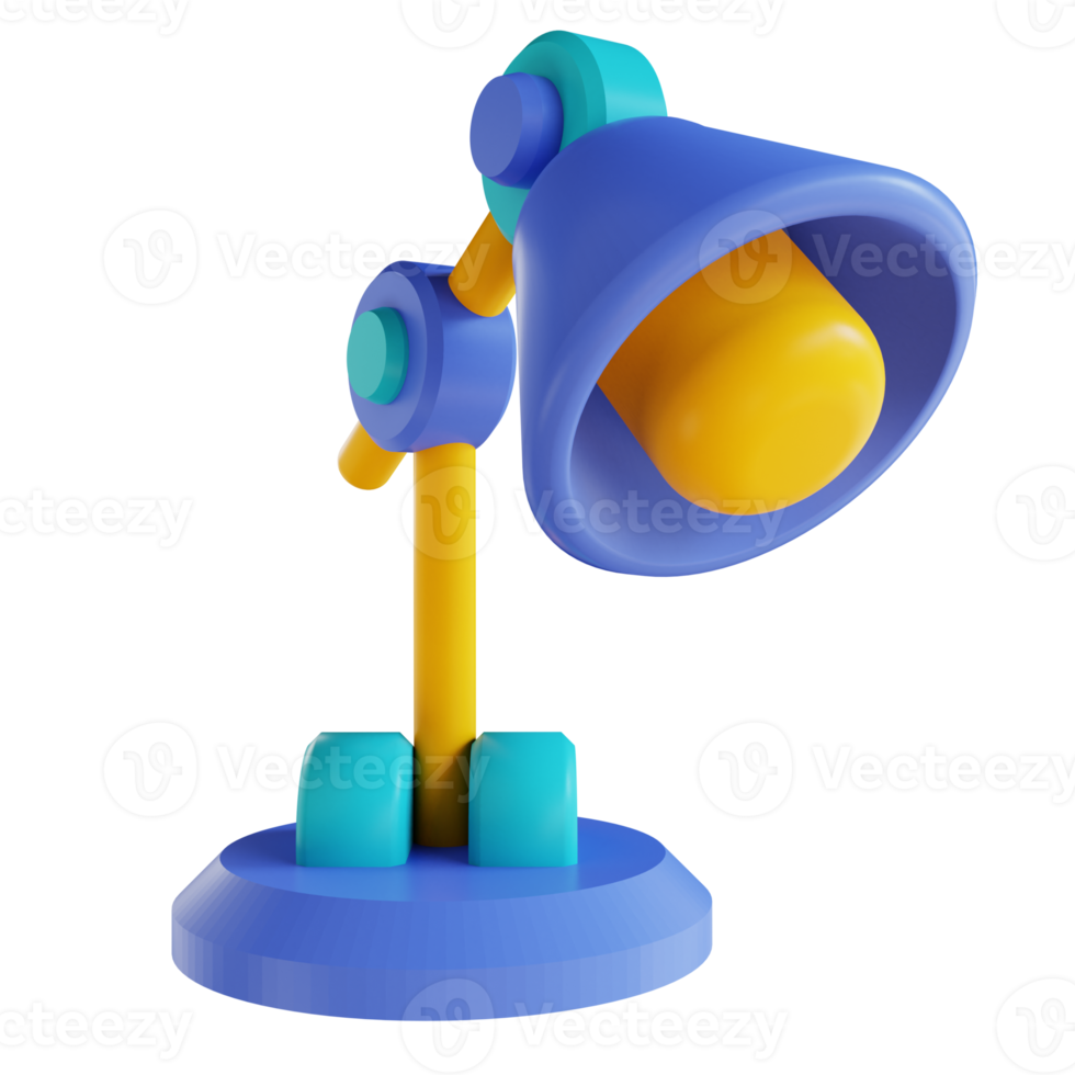 3D illustration study lamp png