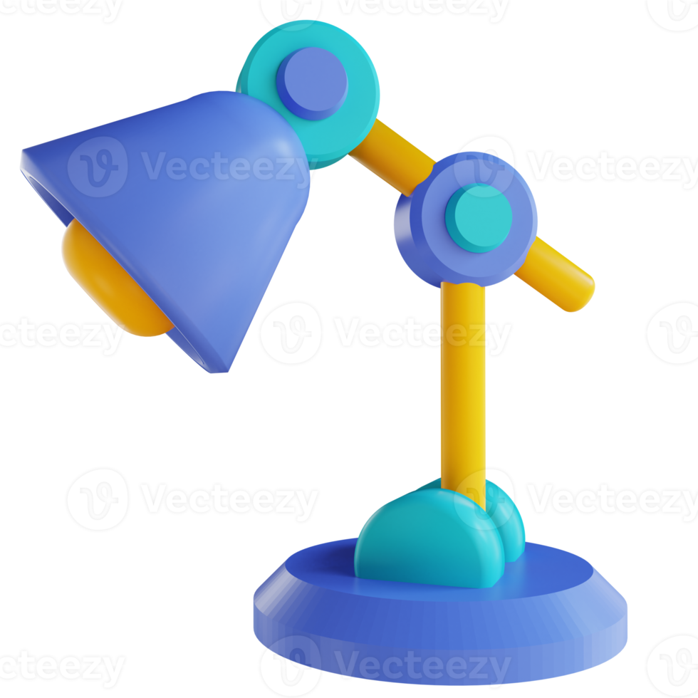 3D illustration study lamp png