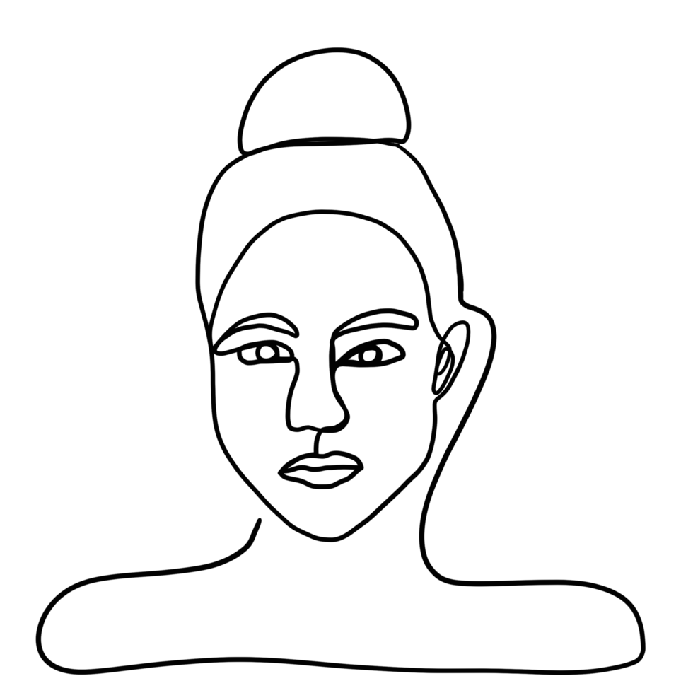 Line Art Woman png