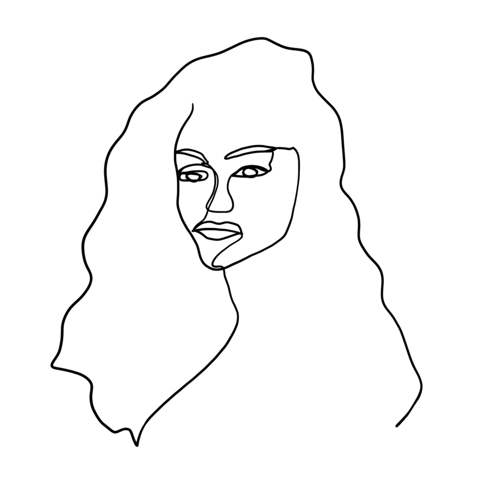 Line Art Woman png