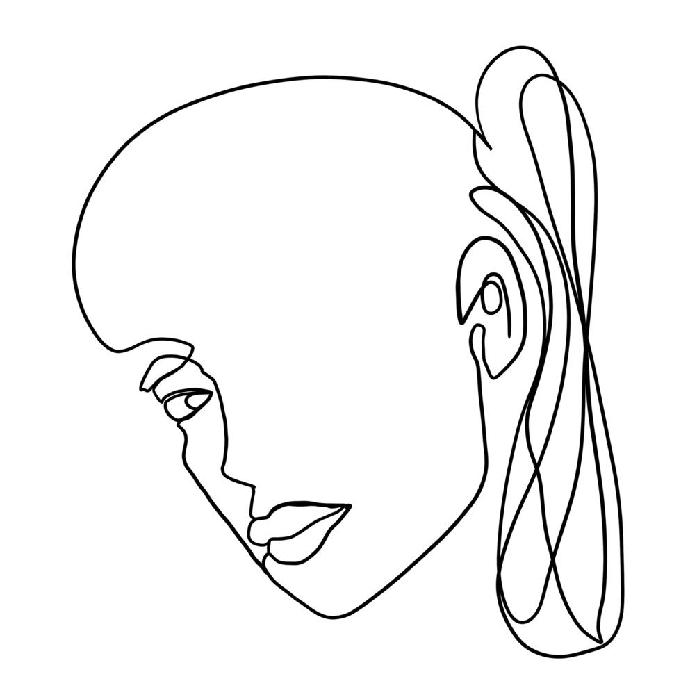 Line Art Woman png