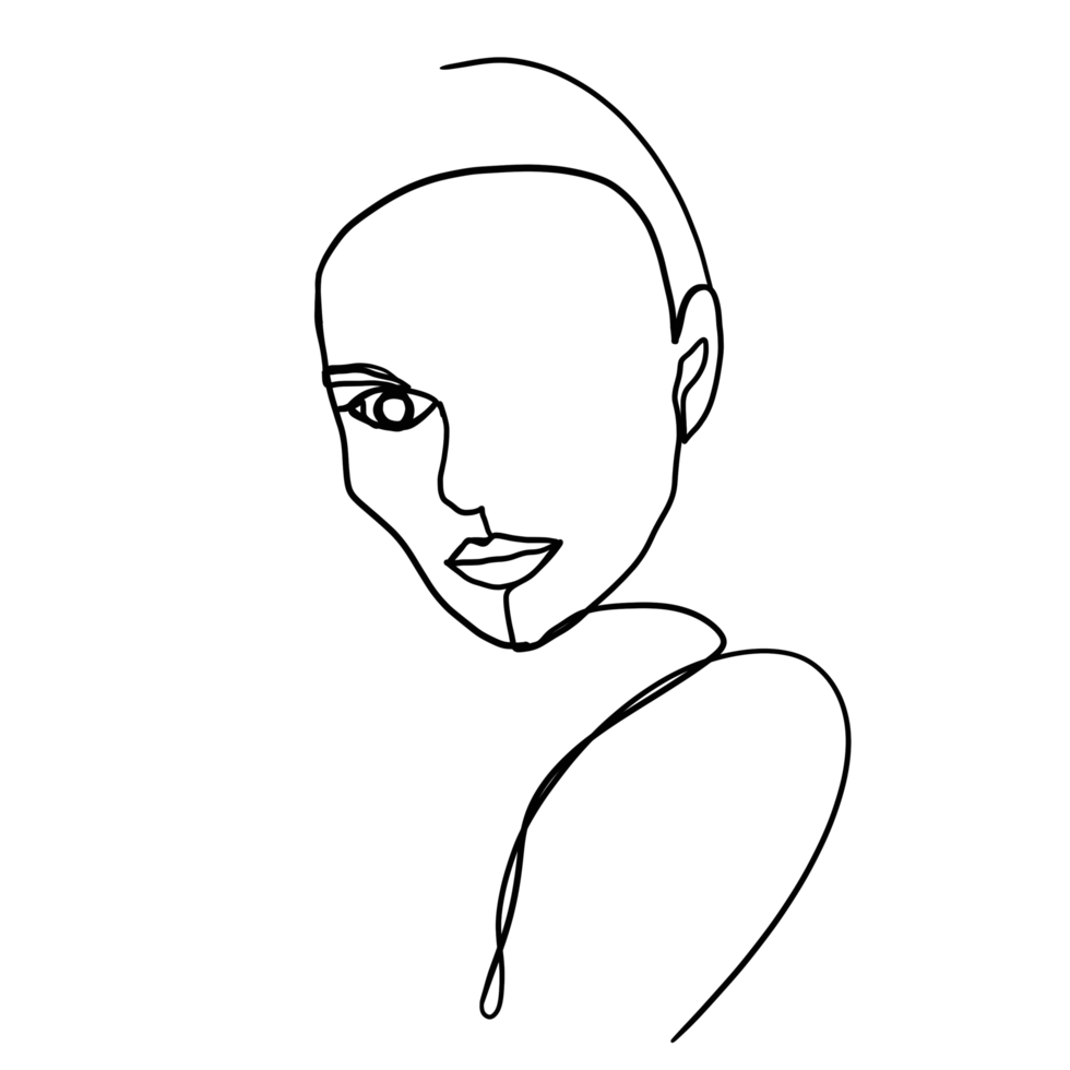 Line Art Woman png