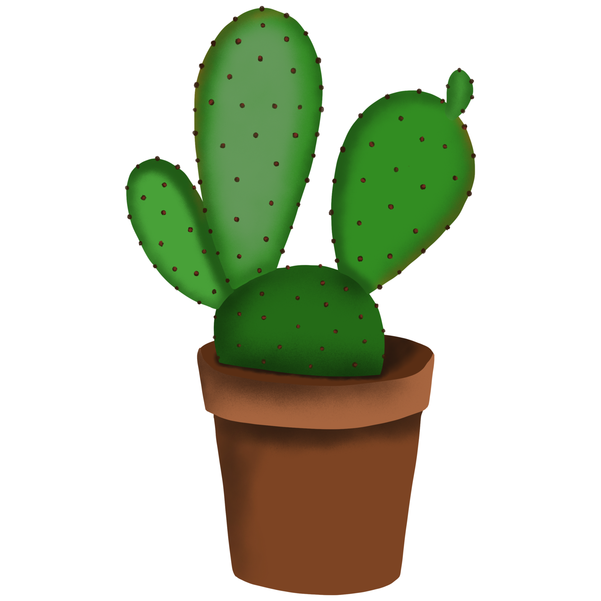 Cacto De Desenhos Animados Planta Verde Em Vaso Imagem Png PNG