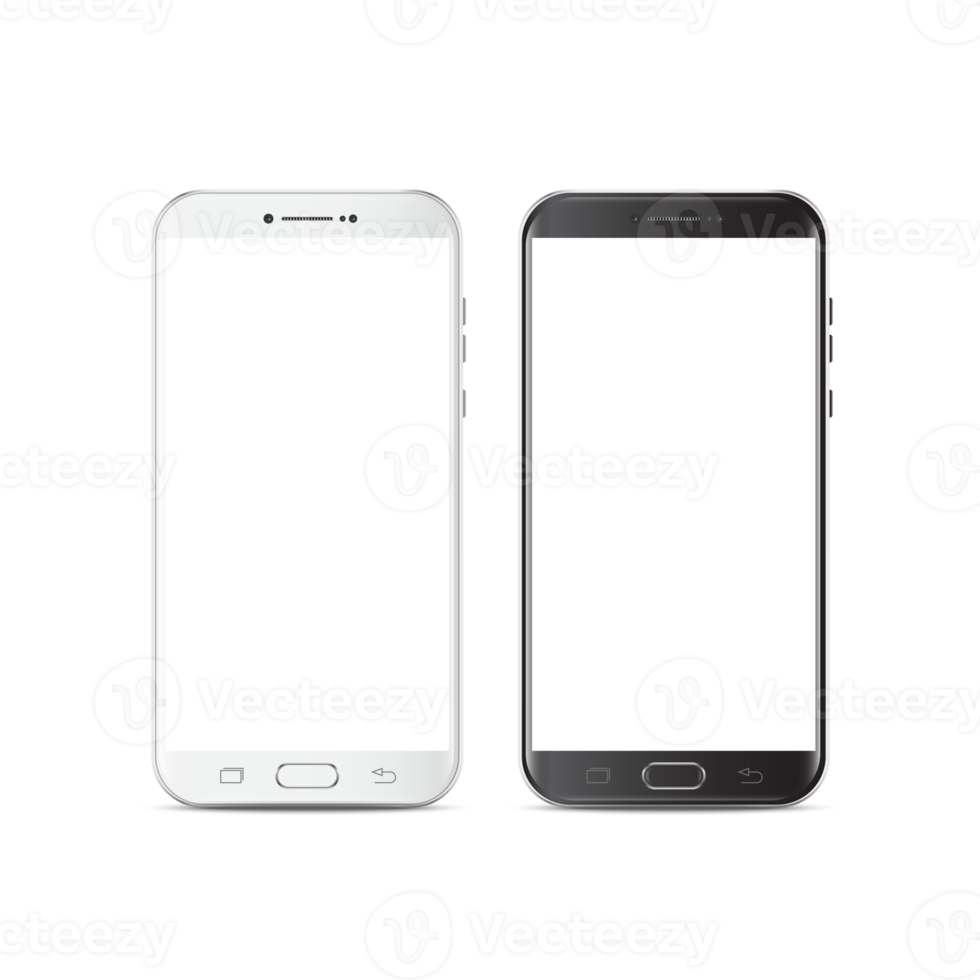 Smartphones. Smartphones black and white. Smartphone isolated. Vector