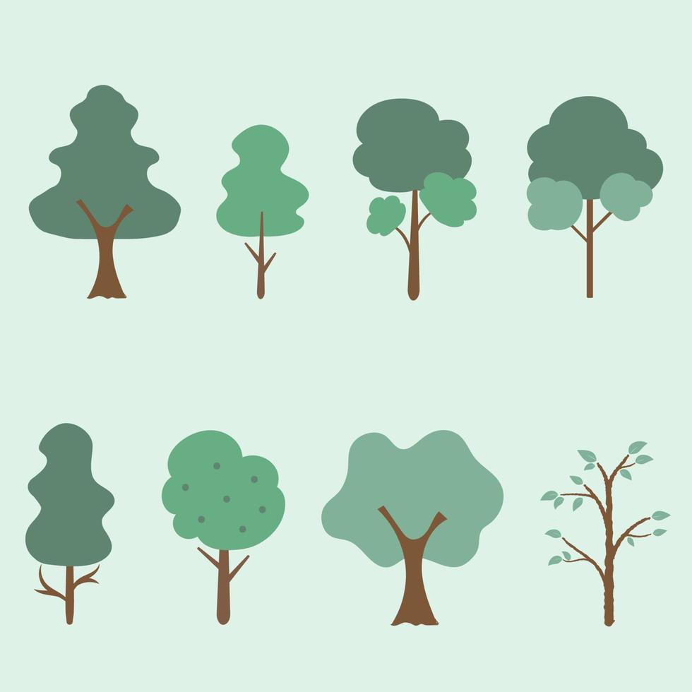 Tree plant illustration flat design vector