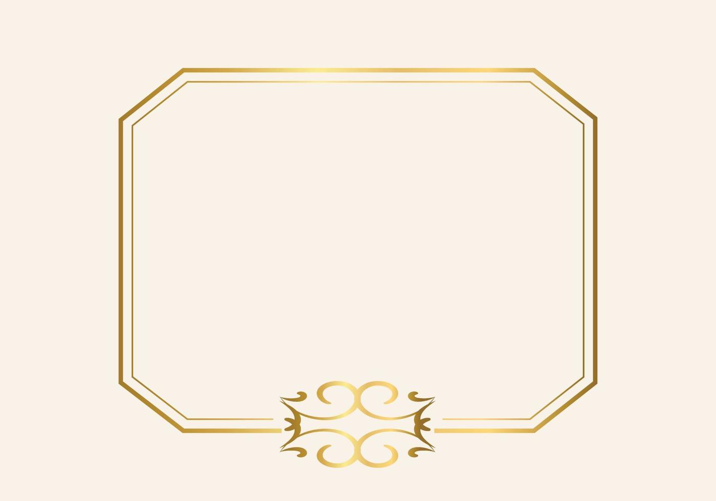 Golden double frame Vintage style design 9386409 Vector Art at Vecteezy