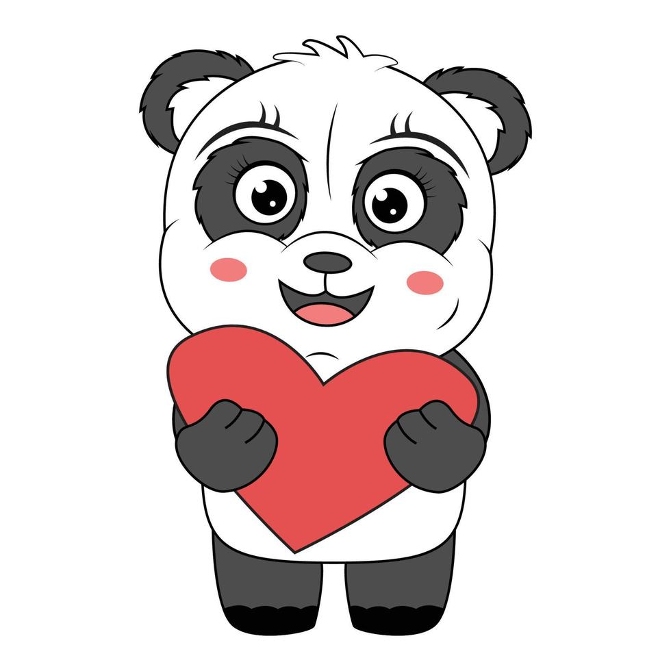 cute panda animal cartoon graphic vector