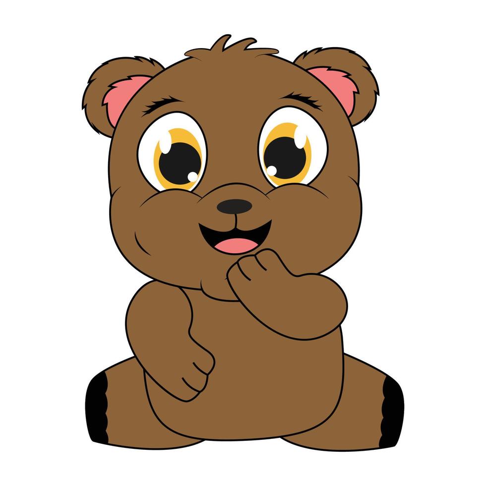 cute bear animal cartoon graphic vector