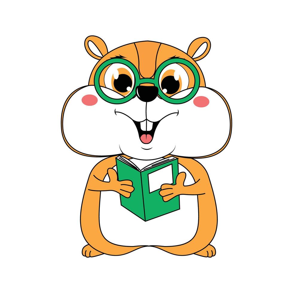 cute hamster animal cartoon graphic vector
