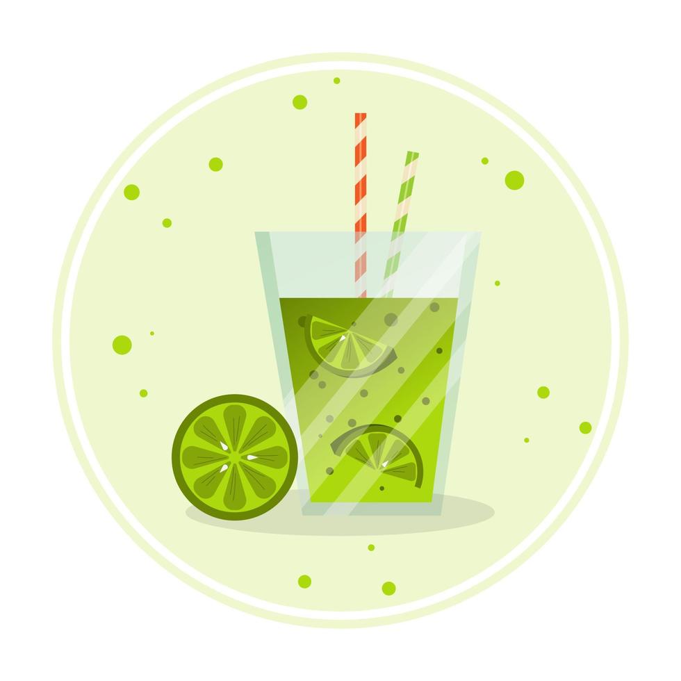 jugo de limón en un vaso vector