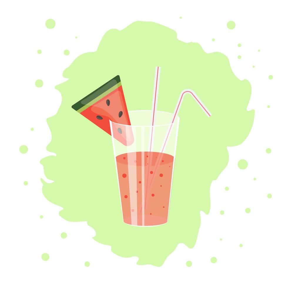 summer watermelon juice vector