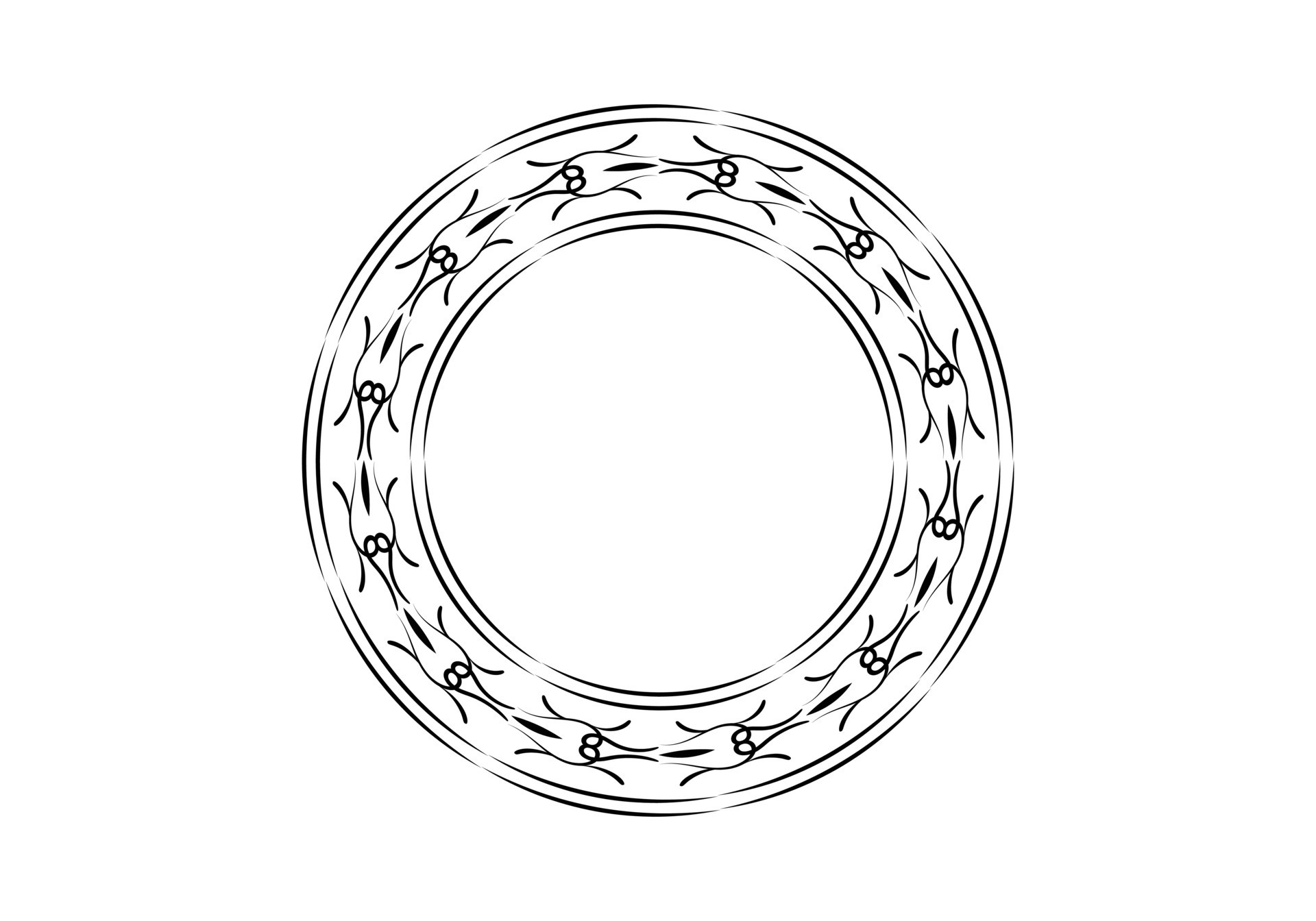 Decoration and ornaments elements set on white background. Floral