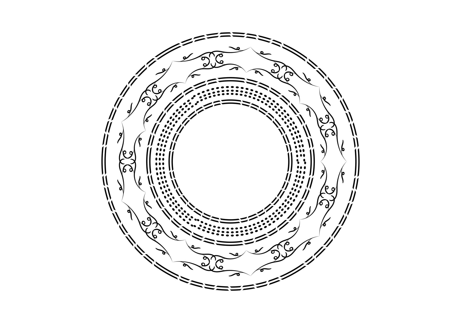 Decoration and ornaments elements set on white background. Floral