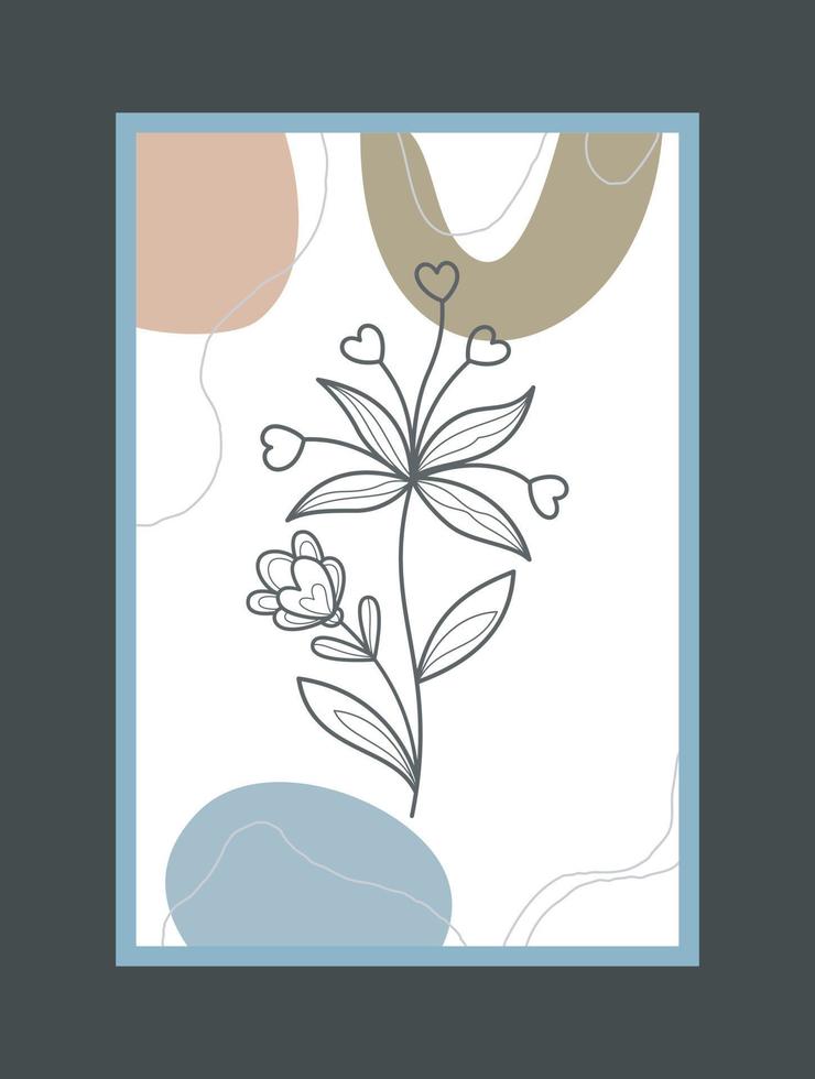 Modern boho abstract trendy background design. vector