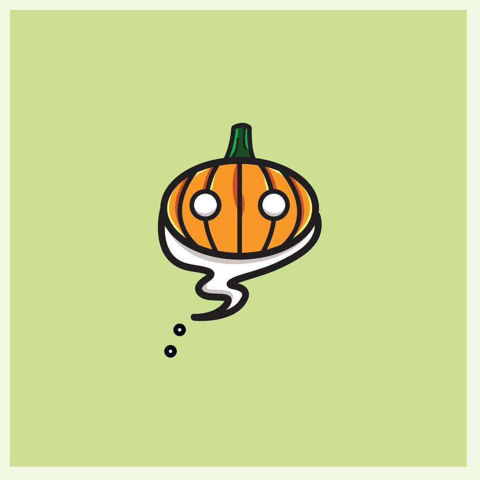 Halloween pumpkin cute ghost casper vector