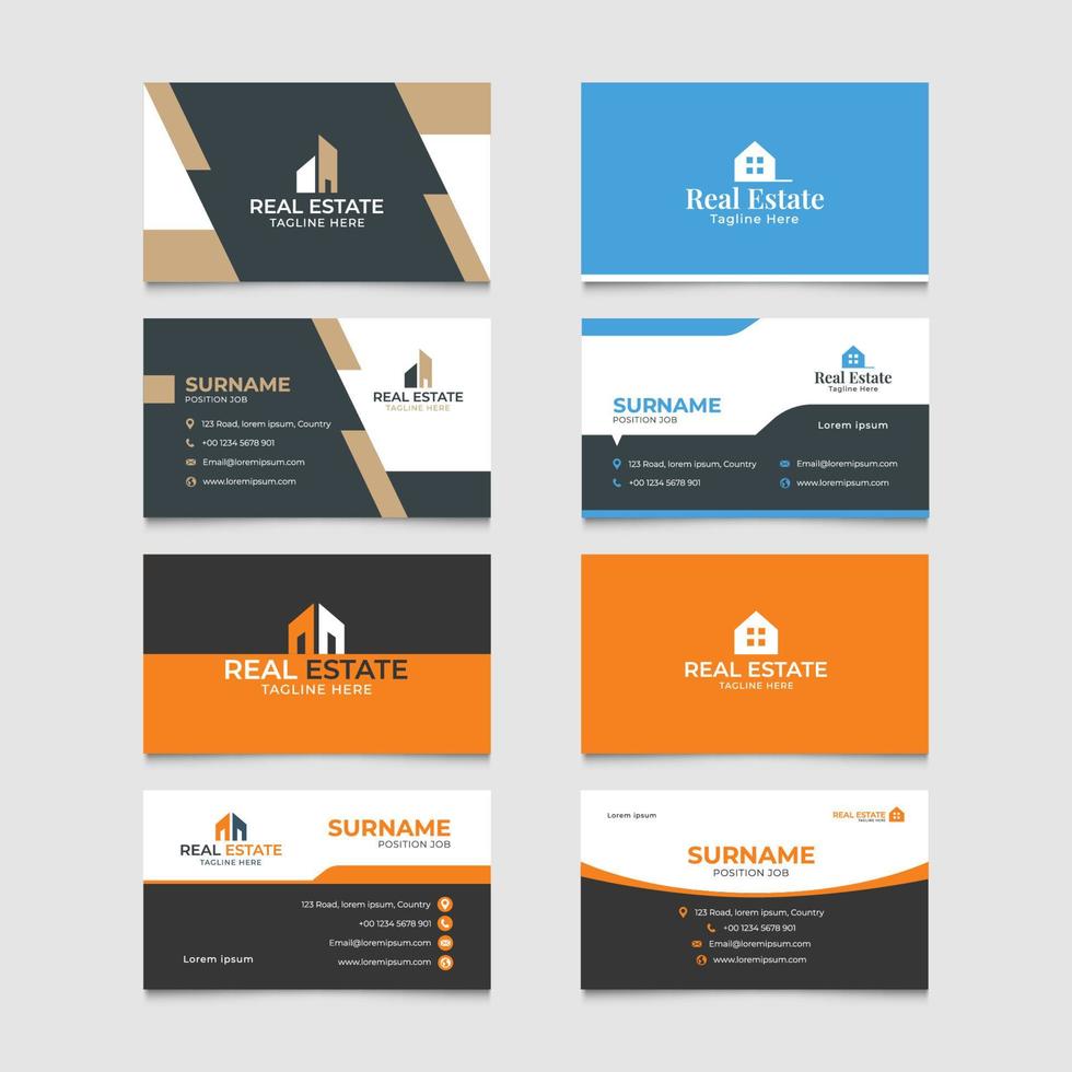 Set of Real Estate Business Card vector