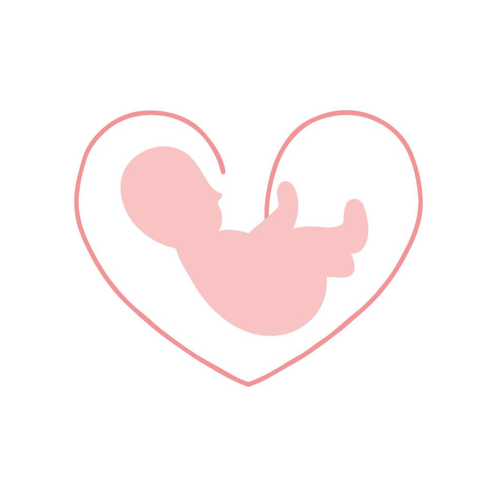Development of fetus in uterine. Gynecology, reproductive. vector