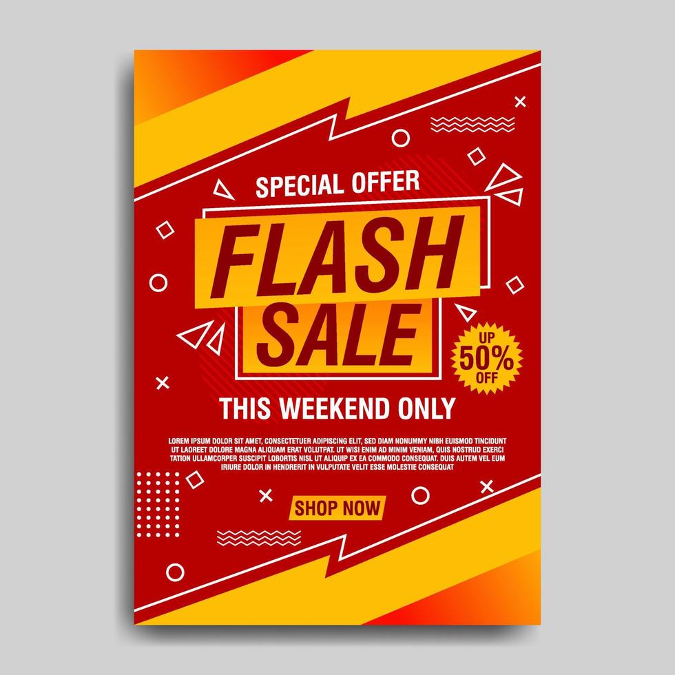 cartel de venta flash vector