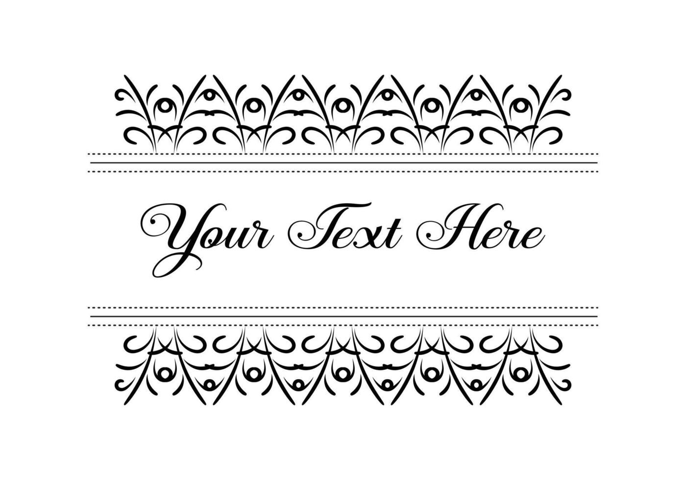 Vintage calligraphic vignettes and dividers, Vintage ornamental dividers, Hand drew decorative borders in retro style for greeting cards vector