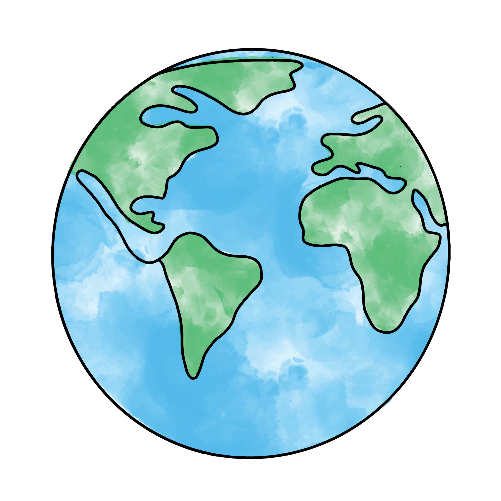 Earth globe design  Globe drawing, Earth globe, Cartoon globe